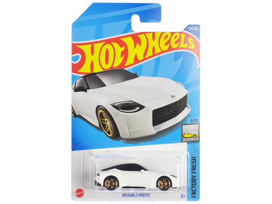 Nissan Z Proto White Metallic with Black Top "Factory Fresh" Series Diecast Model Car by Hot Wheels-0