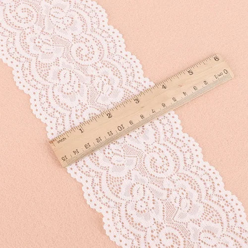 10cm Elastic Lace Trim Black White 2 Yards Stretch Lace Ribbon for Wedding Sewing Hair Bows DIY Garment Accessories