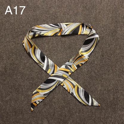 Chique Zijde Sjaal voor Vrouwen - Veelzijdige 4x100cm Strik voor Haar, Tassen en Accessoires!