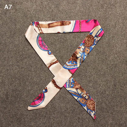 Chique Zijde Sjaal voor Vrouwen - Veelzijdige 4x100cm Strik voor Haar, Tassen en Accessoires!