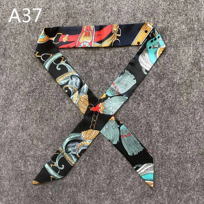 Chique Zijde Sjaal voor Vrouwen - Veelzijdige 4x100cm Strik voor Haar, Tassen en Accessoires!