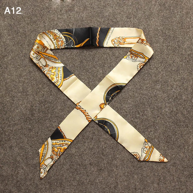 Chique Zijde Sjaal voor Vrouwen - Veelzijdige 4x100cm Strik voor Haar, Tassen en Accessoires!