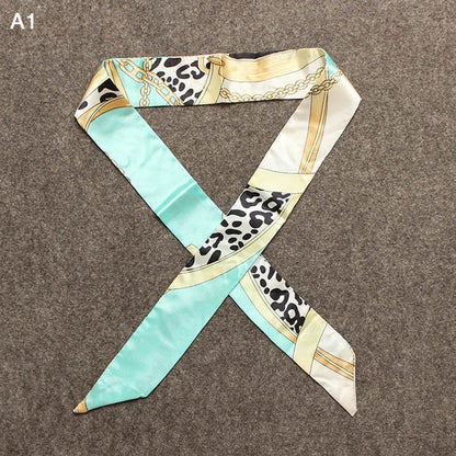 Chique Zijde Sjaal voor Vrouwen - Veelzijdige 4x100cm Strik voor Haar, Tassen en Accessoires!
