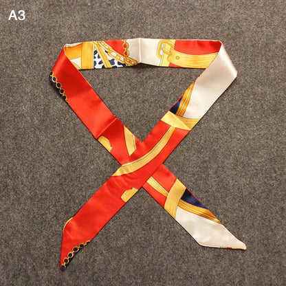 Chique Zijde Sjaal voor Vrouwen - Veelzijdige 4x100cm Strik voor Haar, Tassen en Accessoires!