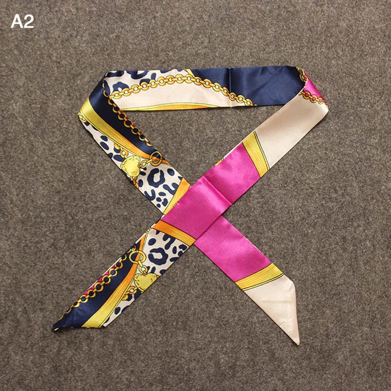 Chique Zijde Sjaal voor Vrouwen - Veelzijdige 4x100cm Strik voor Haar, Tassen en Accessoires!