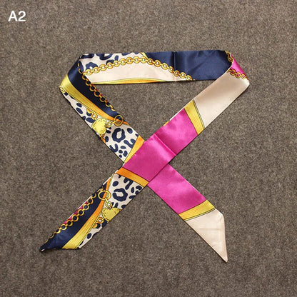 Chique Zijde Sjaal voor Vrouwen - Veelzijdige 4x100cm Strik voor Haar, Tassen en Accessoires!