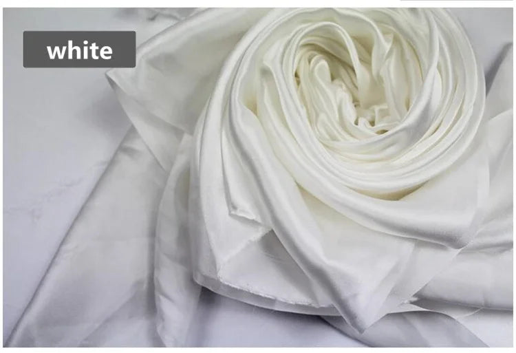 100% Mulberry Silk Fabric 114cm Wide Plain Dyed Solid Color Silk for Dresses Scarves Sewing by Meter