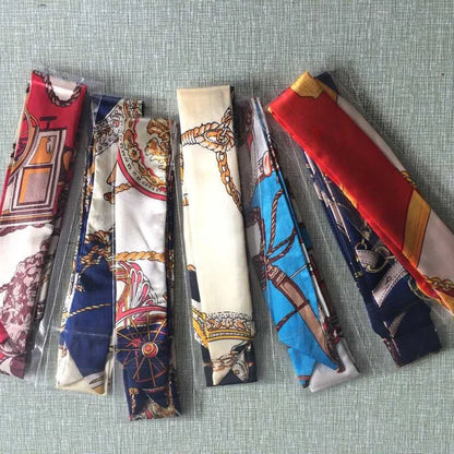 Chique Zijde Sjaal voor Vrouwen - Veelzijdige 4x100cm Strik voor Haar, Tassen en Accessoires!