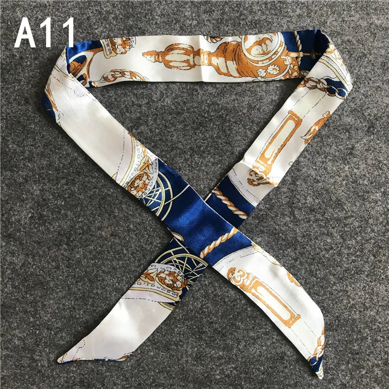Chique Zijde Sjaal voor Vrouwen - Veelzijdige 4x100cm Strik voor Haar, Tassen en Accessoires!