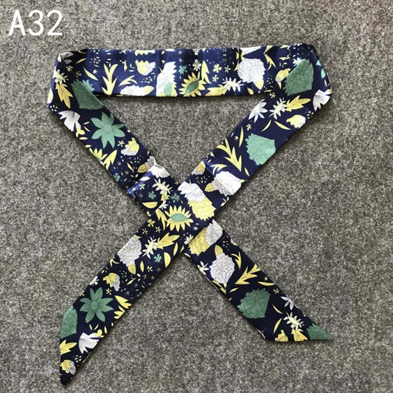 Chique Zijde Sjaal voor Vrouwen - Veelzijdige 4x100cm Strik voor Haar, Tassen en Accessoires!