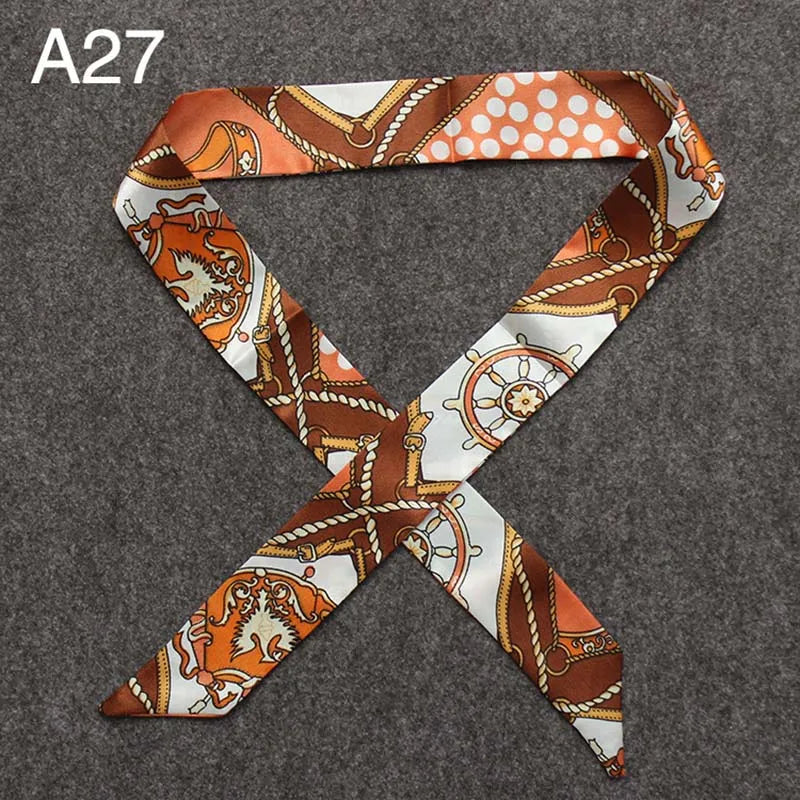 Chique Zijde Sjaal voor Vrouwen - Veelzijdige 4x100cm Strik voor Haar, Tassen en Accessoires!