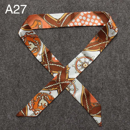 Chique Zijde Sjaal voor Vrouwen - Veelzijdige 4x100cm Strik voor Haar, Tassen en Accessoires!
