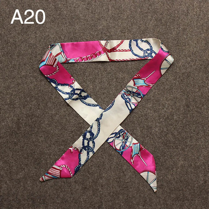 Chique Zijde Sjaal voor Vrouwen - Veelzijdige 4x100cm Strik voor Haar, Tassen en Accessoires!