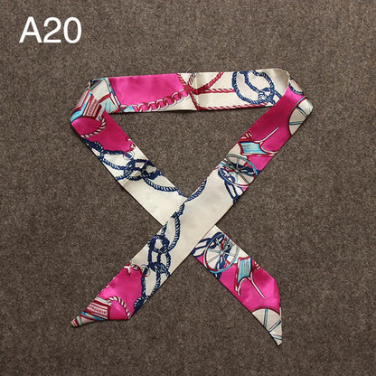 Chique Zijde Sjaal voor Vrouwen - Veelzijdige 4x100cm Strik voor Haar, Tassen en Accessoires!