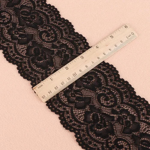 10cm Elastic Lace Trim Black White 2 Yards Stretch Lace Ribbon for Wedding Sewing Hair Bows DIY Garment Accessories
