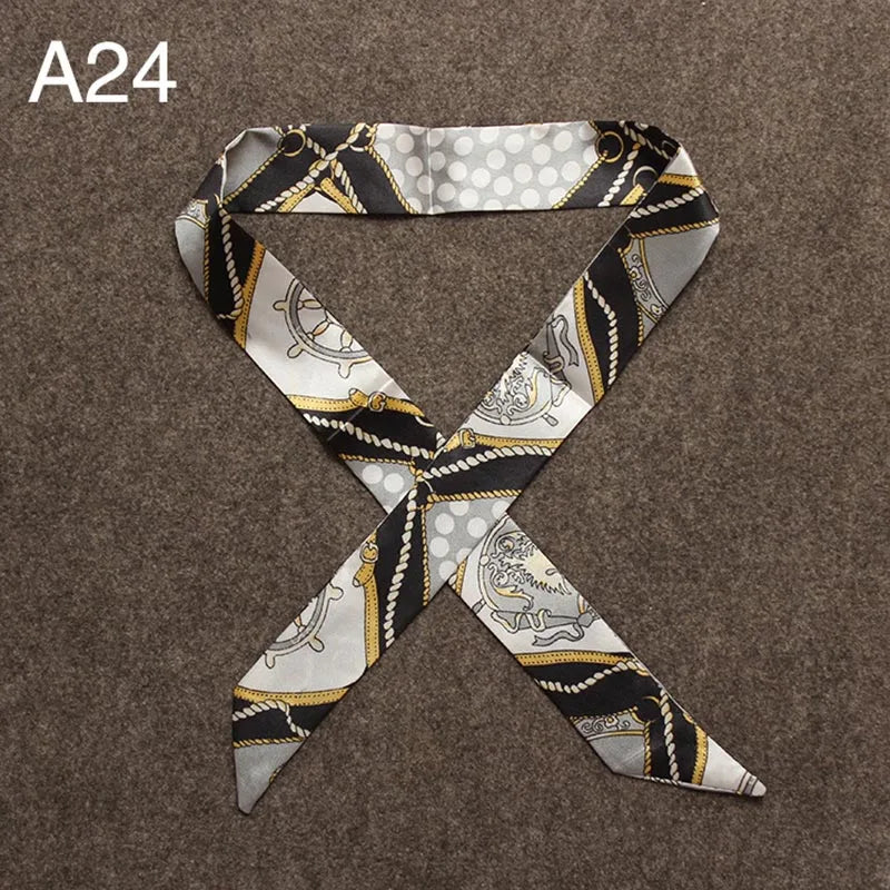 Chique Zijde Sjaal voor Vrouwen - Veelzijdige 4x100cm Strik voor Haar, Tassen en Accessoires!