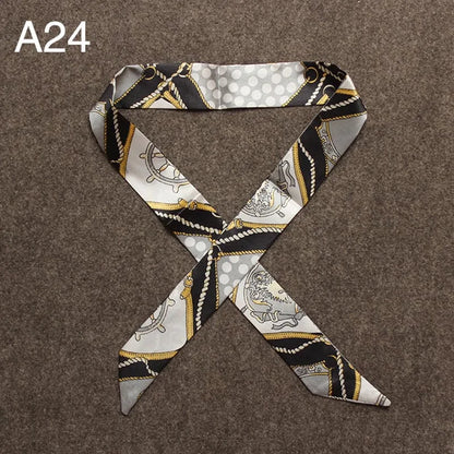 Chique Zijde Sjaal voor Vrouwen - Veelzijdige 4x100cm Strik voor Haar, Tassen en Accessoires!