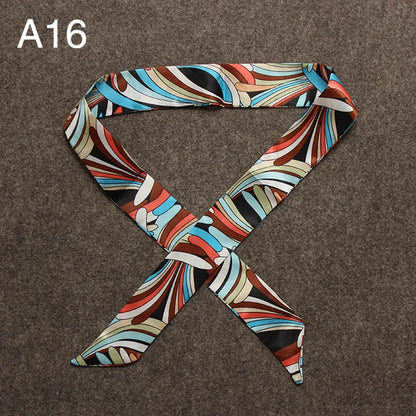 Chique Zijde Sjaal voor Vrouwen - Veelzijdige 4x100cm Strik voor Haar, Tassen en Accessoires!