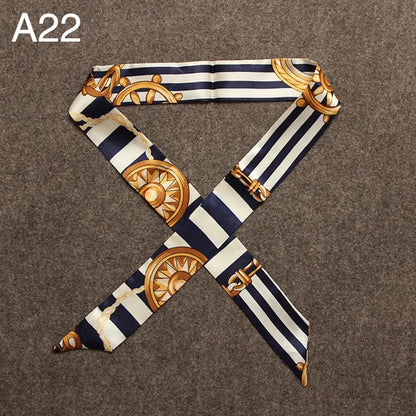 Chique Zijde Sjaal voor Vrouwen - Veelzijdige 4x100cm Strik voor Haar, Tassen en Accessoires!