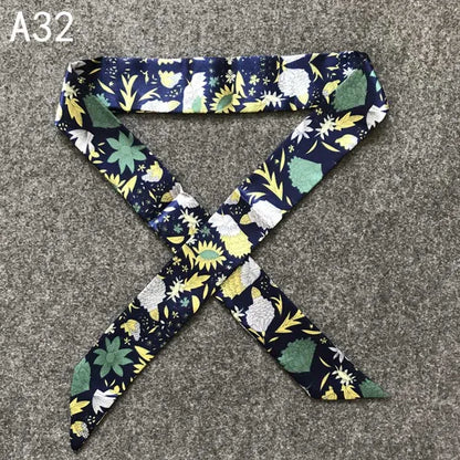 Chique Zijde Sjaal voor Vrouwen - Veelzijdige 4x100cm Strik voor Haar, Tassen en Accessoires!