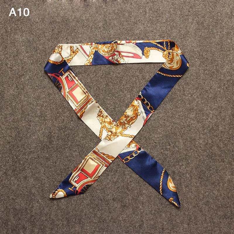 Chique Zijde Sjaal voor Vrouwen - Veelzijdige 4x100cm Strik voor Haar, Tassen en Accessoires!