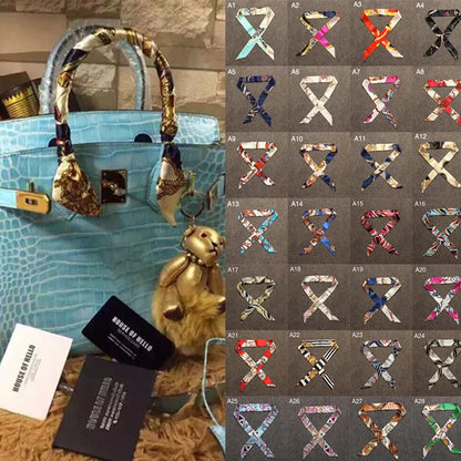 Chique Zijde Sjaal voor Vrouwen - Veelzijdige 4x100cm Strik voor Haar, Tassen en Accessoires!