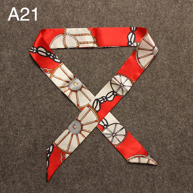 Chique Zijde Sjaal voor Vrouwen - Veelzijdige 4x100cm Strik voor Haar, Tassen en Accessoires!