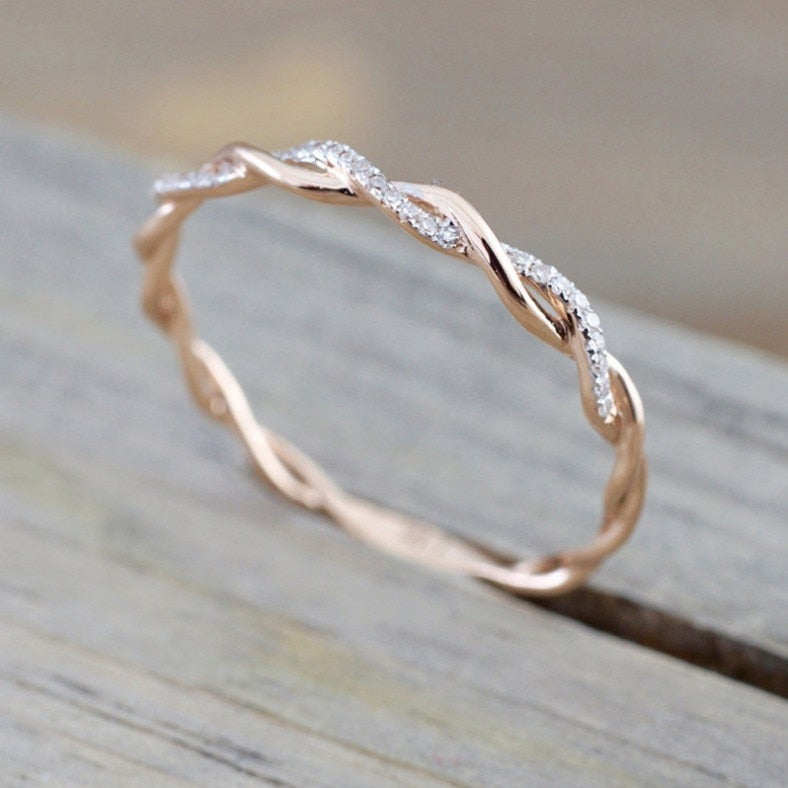 Eleganties van de Liefde Verbinding Ring | Delikaat Ontwerp