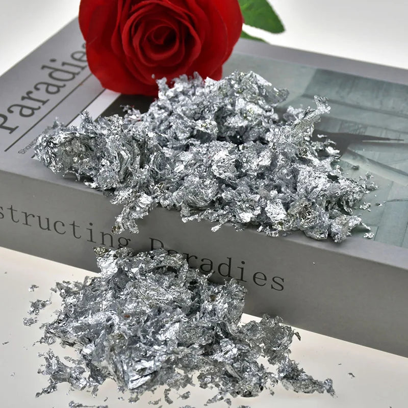 Gold Silver Rose Gold Leaf Flakes for Candles | Decorative Metal Foil | Candle Making Supplies for Wax & Resin