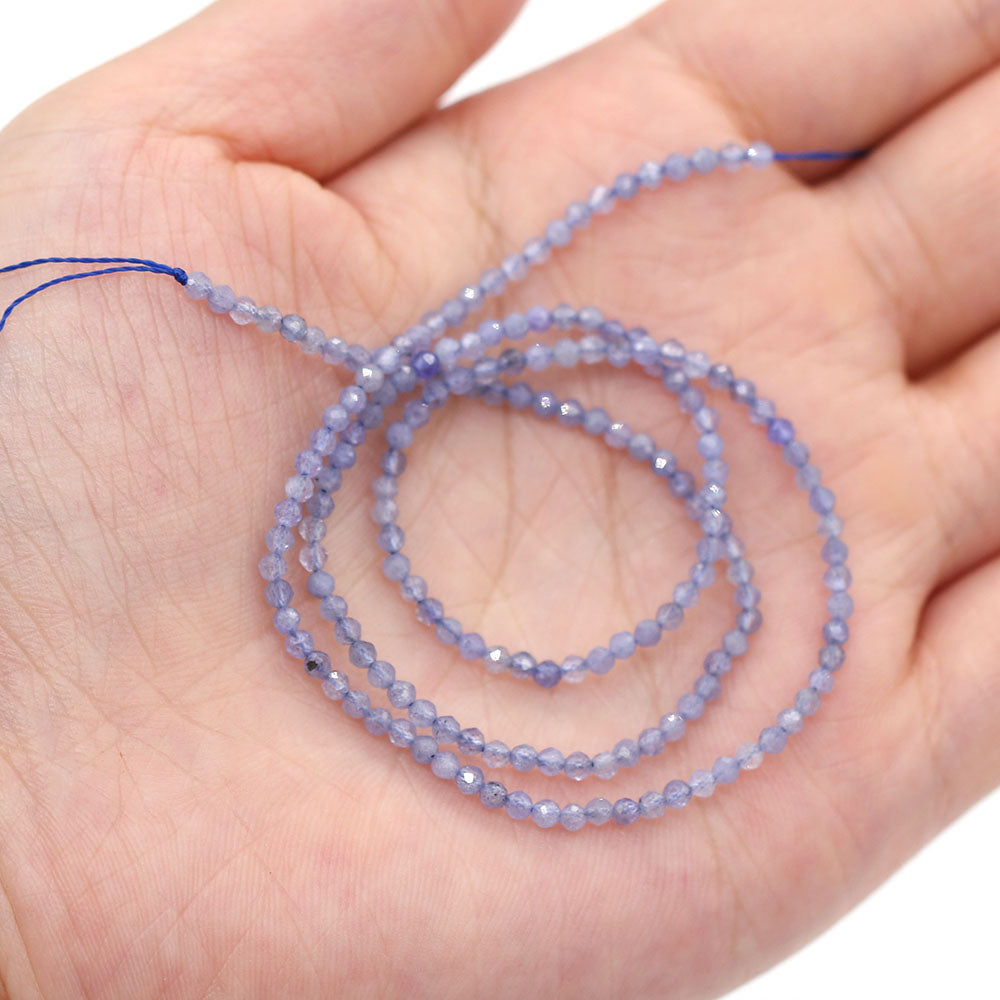 2mm Faceted Gemstone Beads Natural Stone Round Small Beads for Jewelry Making DIY Bracelet Necklace Craft Supplies