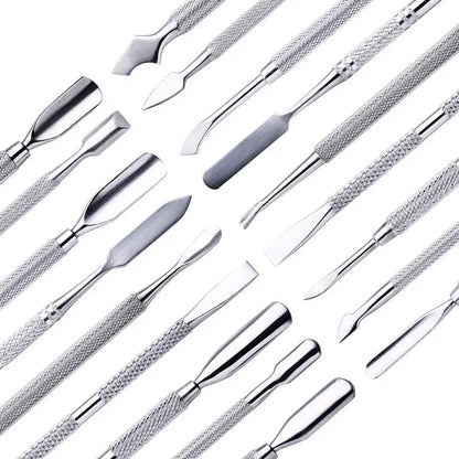 Premium Dubbelzijdige Roestvrijstalen Nagelriemduwer - Ultieme Dode Huid Verwijderaar voor Perfecte Pedicure & Manicure Nagelkunst Verzorgingsgereedschap
