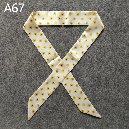 Chique Zijde Sjaal voor Vrouwen - Veelzijdige 4x100cm Strik voor Haar, Tassen en Accessoires!