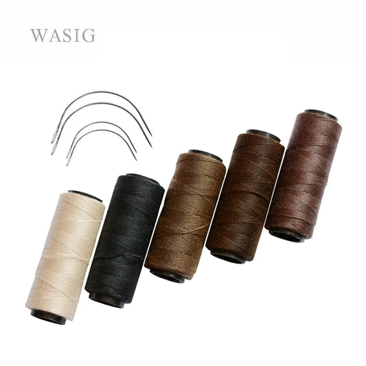 Premium Haar Weefgaren Set - Kies 3 of 5 Rollen met 4 C Gebogen Naalden voor Perfecte Perücke Maken!