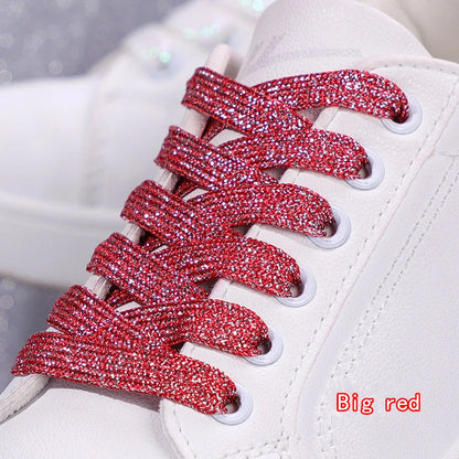 Stijlvolle Sprankelende Veters in Levendige Kleuren voor Sport Sneakers en Boots - 1CM Breed - 1 Paar