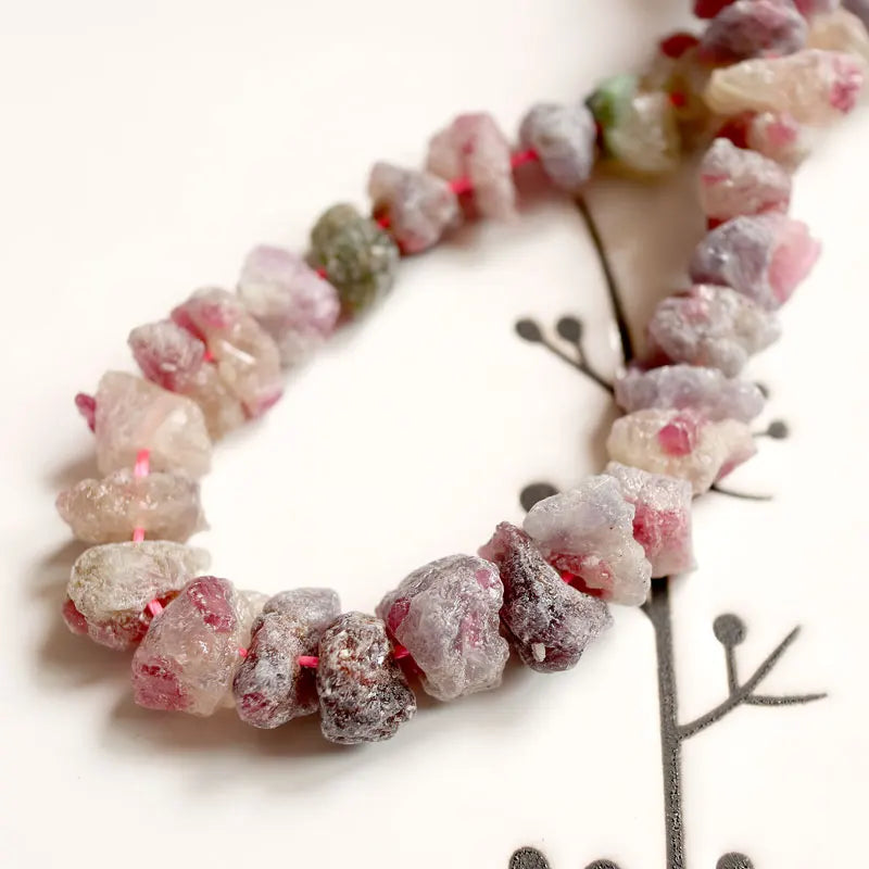 Natural Fluorite Amethyst Quartz Nugget Beads 7 Inch Half Strand Raw Gemstone Chips for Jewelry Making DIY Bracelet Supplies