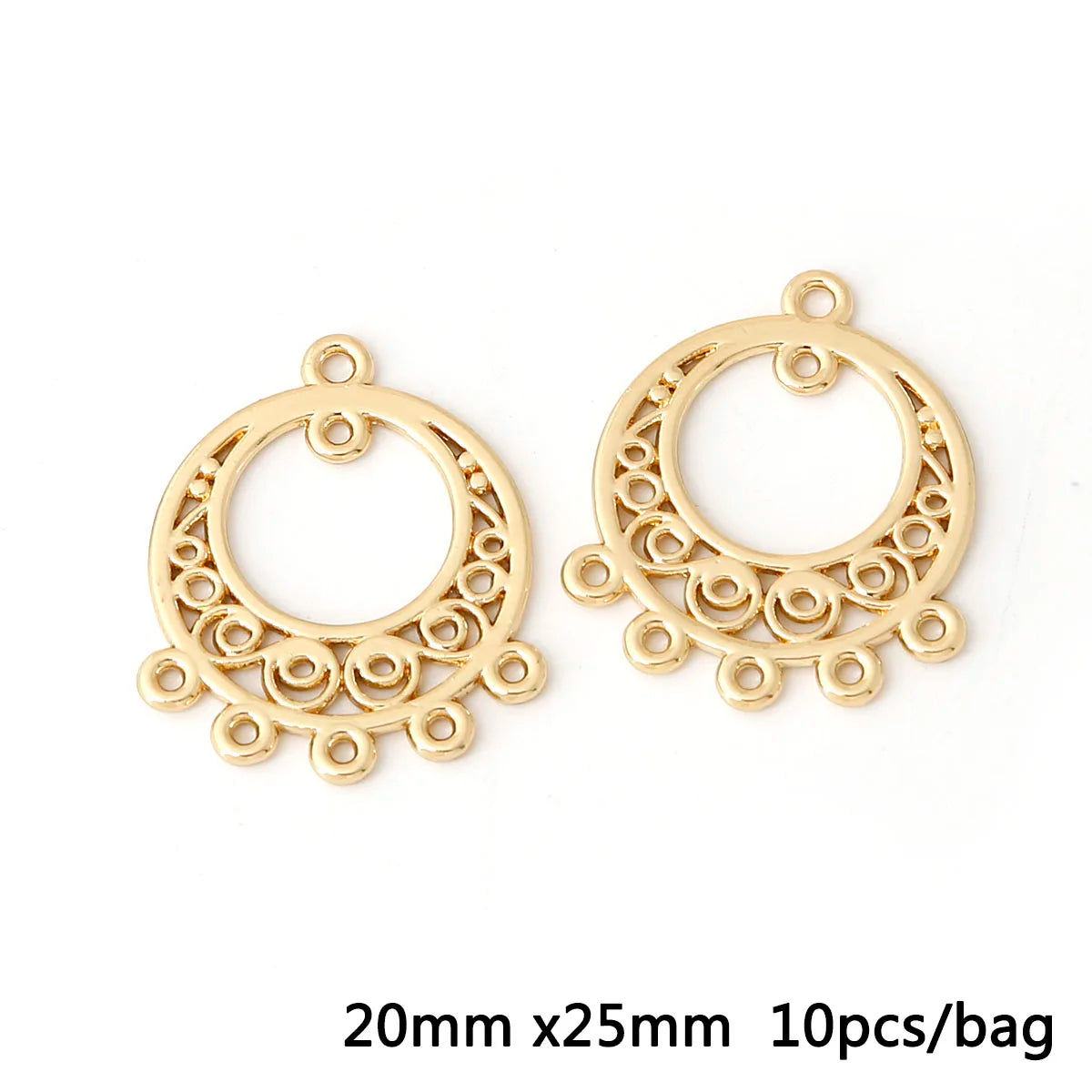 Antique Gold Connector Charms for Jewelry Making Zinc Alloy Links DIY Earrings Bracelets Craft Supplies