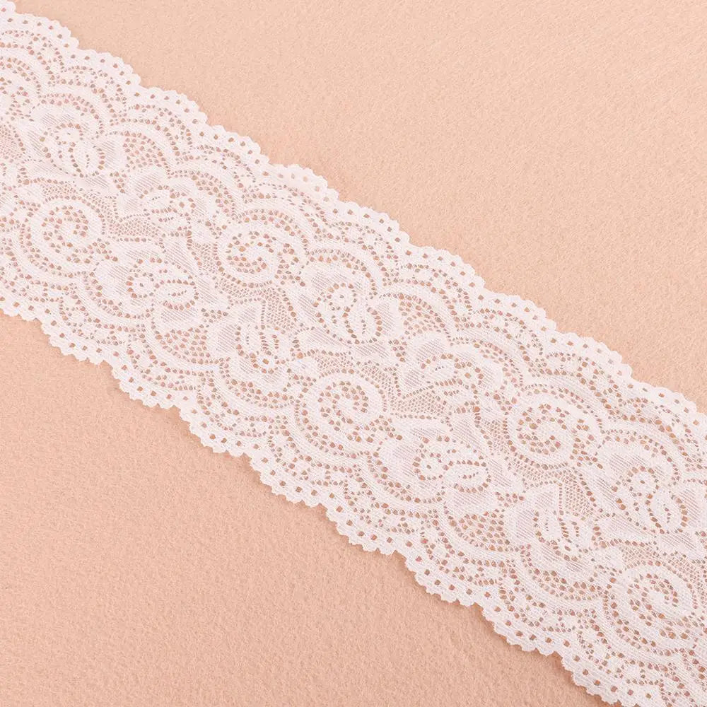10cm Elastic Lace Trim Black White 2 Yards Stretch Lace Ribbon for Wedding Sewing Hair Bows DIY Garment Accessories