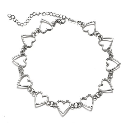 Charmante Hollow Koreaanse Sweetheart Choker Ketting - Een Verrukkelijke Bicolor Statement Cadeau voor Haar 2023