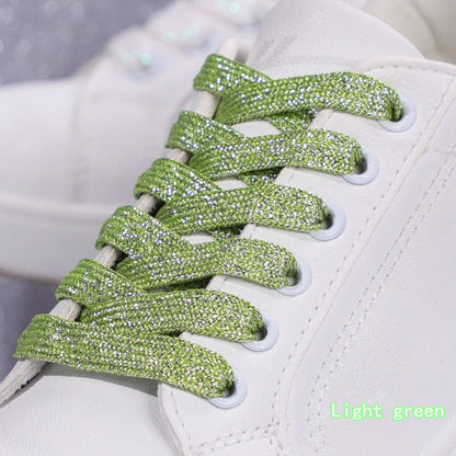 Stijlvolle Sprankelende Veters in Levendige Kleuren voor Sport Sneakers en Boots - 1CM Breed - 1 Paar