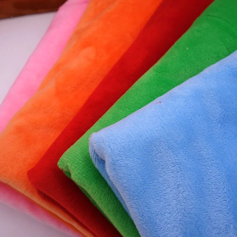 Super Soft Plush Minky Fabric Solid Color Fleece for Dolls Toys DIY Sewing Patchwork Home Textile