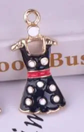 Enamel Dress Charms for Jewelry Making Zinc Alloy Skirt Pendants DIY Earrings Bracelets Craft Supplies