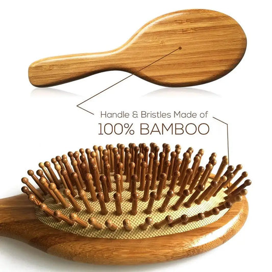 Professionele Bamboe Paddle Kam voor Gezonde Haardverzorging & Scalp Massager - 1PC Houten Haarborstel om Haarverlies te Verminderen