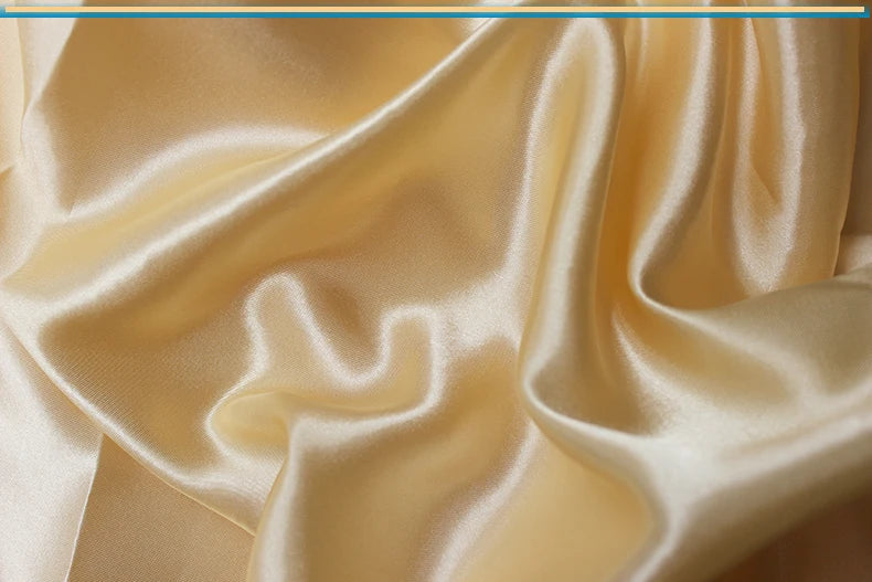 Polyester Satin Fabric Solid Color Faux Silk for Sewing Doll Dress Gift Box Lining DIY Craft Fabric