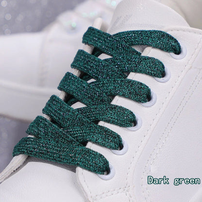 Stijlvolle Sprankelende Veters in Levendige Kleuren voor Sport Sneakers en Boots - 1CM Breed - 1 Paar