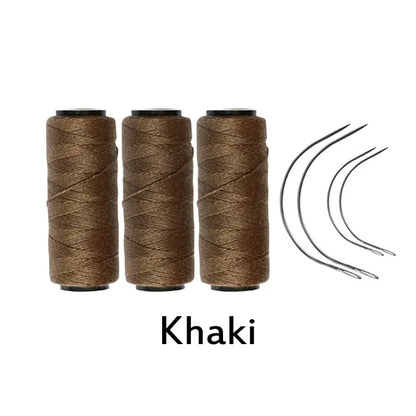 Premium Haar Weefgaren Set - Kies 3 of 5 Rollen met 4 C Gebogen Naalden voor Perfecte Perücke Maken!