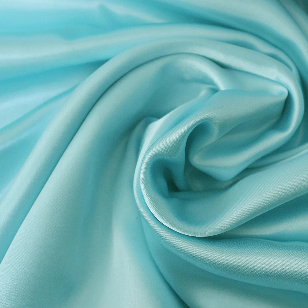 Polyester Satin Fabric Solid Color Faux Silk for Sewing Doll Dress Gift Box Lining DIY Craft Fabric
