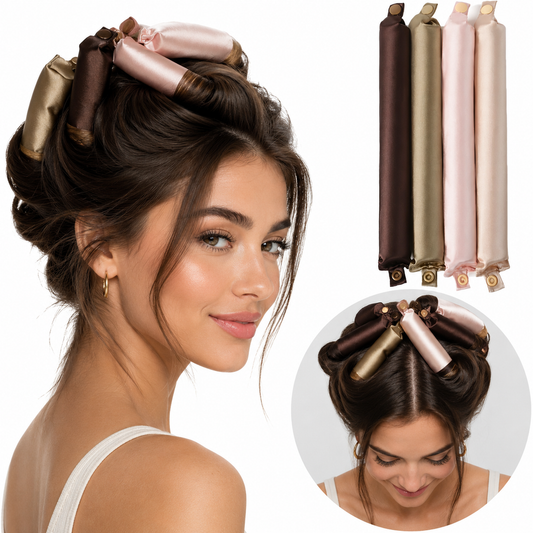 Satin Sleep Curls Heatless Curling Set - Wake Up To Soft, Voluminous Curls Without Heat Damage