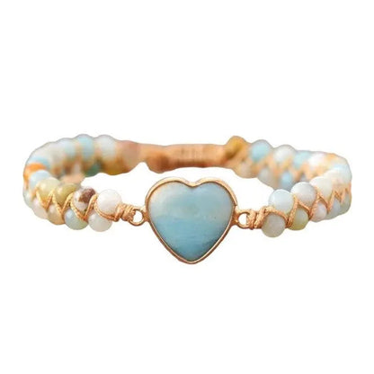 Majestic Imperial Jasper Heart Bracelet