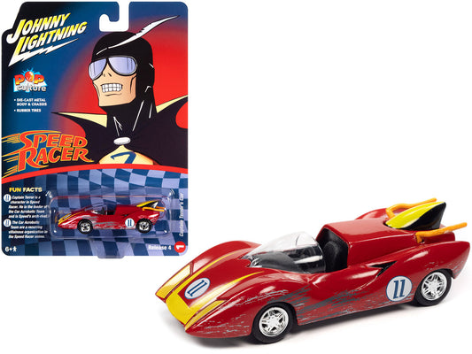 Captain Terror's Car #11 Red (Raced Version) "Speed Racer" (1967) TV Series "Pop Culture" 2022 Release 4 1/64 Diecast Model Car by Johnny Lightning-0