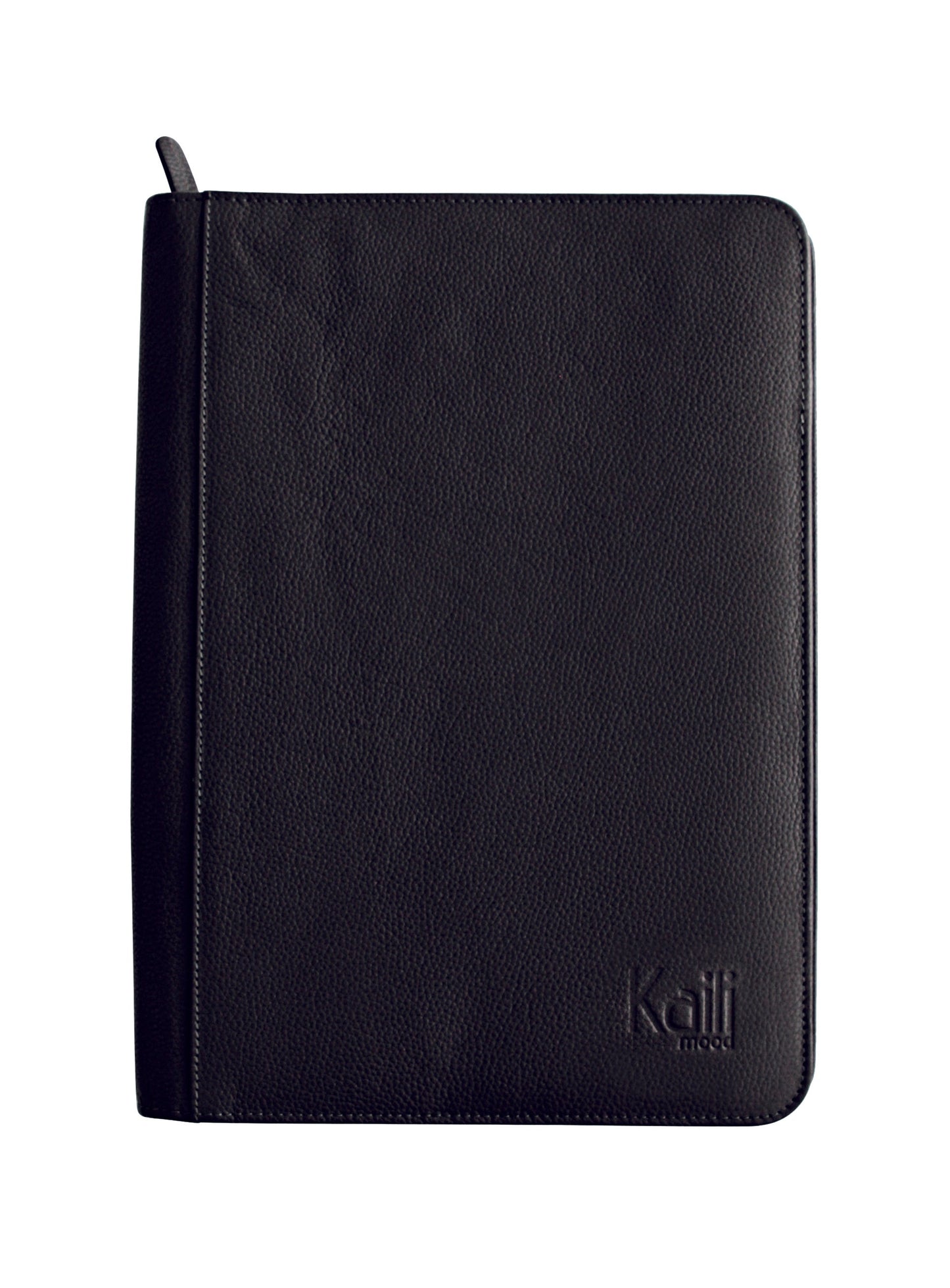 K0002AB | Clipboard in A4 format in genuine full grain leather, dollar grain - Black color - Dimensions: 24 x 32 x 2 cm - Packaging: TNT bag-1
